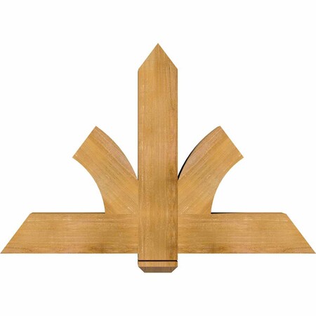 Ekena Millwork Redmond Rough Sawn Timber Gable Bracket, Western Red Cedar, 48"W x 32"H x 6"D x 6"F, 16/12 Pitch GBW048X32X0606RED00RWR